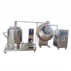 70-150kg por lote Pasas Fruta seca Almendra Cacahuete Máquina <span class=keywords><strong>de</strong></span> nueces recubiertas <span class=keywords><strong>de</strong></span> chocolate con <span class=keywords><strong>enfriador</strong></span> <span class=keywords><strong>de</strong></span> aire y tanque rociador <span class=keywords><strong>de</strong></span> chocolate - Product Image 4