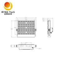 Reflector LED de Alta Calidad de 150W, Luz de Túnel, IP66, Ra80, 21000LM, 50000 Horas de Vida Útil