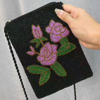Sac à bandoulière en perles de verre colorées Dost Sed entièrement recouvert avec fournitures de perles en polyester et paillettes acryliques pour cadeaux