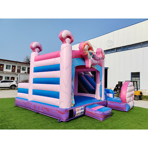 บ้านลมเป่าลมธีมโลกใต้น้ำสีชมพูพร้อมสไลเดอร์สำหรับเชิงพาณิชย์ - Product Image 4