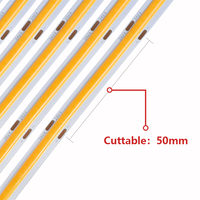 Ultra Bright Dot-free 320LEDs/m 2700K-6500K CRI90+ 24V Dapat Disesuaikan IP68 Tahan Air 8mm COB LED Strip Dekorasi Malam Anak Luar Ruangan