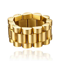 Chaîne de montre en acier inoxydable de 10 mm, simple, élégante et haut de gamme, anneau léger, luxe doré, bijoux pour homme, pour mariage, fiançailles, cadeau, fête
