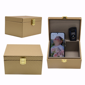 Sợi Carbon Faraday Hộp Chìa Khóa Tín Hiệu Chặn Bên Trong An Toàn Chìa Khóa Xe Lưu Trữ Với RFID Giao Diện Truyền Thông 13.56MHz Tần Số - Product Image 1