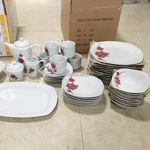 Juego de vajilla de cerámica al por mayor, restaurante, hotel, hogar, 58/66/120 Uds., juegos de vajilla hechos a medida, <span class=keywords><strong>porcelana</strong></span> real de lujo - Product Image 5