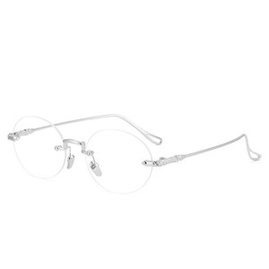 Lunettes de lecture sans monture SPOEN, dorées, anti-lumière bleue, pour femmes, visage ovale, 2025 - Product Image 5