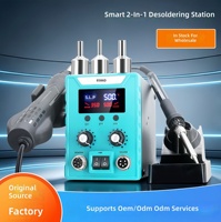 Station de soudage à air chaud numérique à température constante 2-en-1 pour téléphones portables et électronique, fer à souder 245 watts