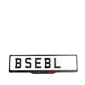 Logotipo personalizado 52*11cm 3D Gel letras placas UK tamaño estándar acrílico número letras para marcos de matrícula <span class=keywords><strong>Audi</strong></span> Compatible - Product Image 5