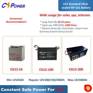 CSPower 12V 65ah derin döngüsü uzun ömürlü Vrla düzenlenmiş güneş enerjili jel akü CG12-65 - Product Image 5