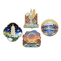 Magnet Kulkas Kreatif Budaya dari Paduan Logam yang Dapat Disesuaikan dengan Logo Kustom untuk Hadiah Promosi Perusahaan Wisatawan.