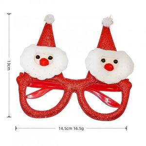 Montures de lunettes de Noël à thème renne en plastique et tissu non tissé, décoration de fête pour les fêtes de Noël - Product Image 2