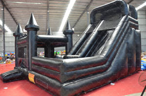 Château gonflable style sombre tout-en-un avec toboggan pour la location d'événements commerciaux - Product Image 3