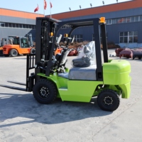 Chariot élévateur diesel 3 tonnes, fabrication chinoise, équipement industriel avec déplacement latéral pour usine, 3 mâts, hauteur de levage 4,5 m, CE ISO
