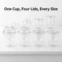 Vaso de Plástico PET con Diseño de Pata de Gato, Impresión Personalizada, Transparente, Desechable, Grado Alimenticio, 89mm, 8oz, 12oz, 16oz, 24oz, para Café, Leche, Té, Bebidas Frías