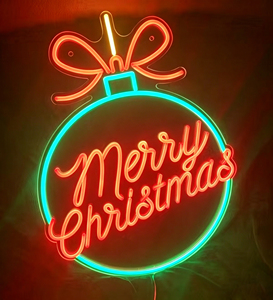 Decoración de pared de acrílico transparente con LED de neón USB personalizable, ideal para Navidad, empresas, hospitales y fiestas de cumpleaños. - Product Image 1
