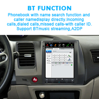 Autoradio Tableau de bord Système de navigation GPS Stéréo Android Lecteur DVD de voiture Radio pour HONDA CIVIC Conduite à gauche 2006-2011