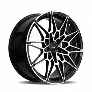 ล้อแม็กซ์ LS8137 อลูมิเนียมอัลลอยด์แบบหลายก้าน สีดำเงา หน้าเจียร 5.5x114.3 ET35 ผลิตแบบชิ้นเดียว สำหรับรถยนต์นั่งส่วนบุคคล - Product Image 1
