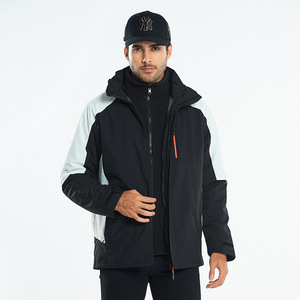 LDRT venta al por mayor 3 en 1 desmontable a prueba de viento impermeable traje al aire libre Chaqueta resistente al desgaste esquí senderismo técnica <span class=keywords><strong>lluvia</strong></span> <span class=keywords><strong>Parka</strong></span> - Product Image 3