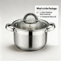 Ensemble de casseroles de style américain en acier inoxydable de qualité supérieure, robustes, avec passoire et couvercles en verre, pour cuisinières à induction et à gaz