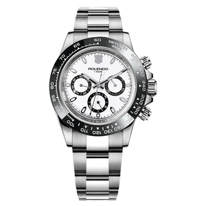 Montre pour homme Master Acier inoxydable Lunette en céramique Mouvement mécanique automatique Cadran noir Fermoir pliant Fabrication de montres - Product Image 3