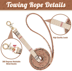 Clásico <span class=keywords><strong>Plaid</strong></span> ajustable perros Bandana y collares con campana cachorro gatos pajarita <span class=keywords><strong>Collar</strong></span> de perro y conjunto de correa - Product Image 3