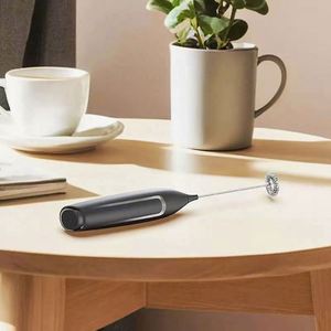 Newest Electric Milk Frother With Stand Milk Foam <b>Maker</b> Hand Hold Whisk for Cappuccino and Latte - Product Image 3
