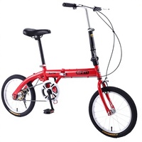 16 Zoll Single-Speed Faltrad, leichtes, tragbares Mini-Pendlerfahrrad für Damen und Studentinnen