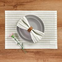 Serviettes en lin rayées personnalisées, serviettes de table pour la décoration de mariage