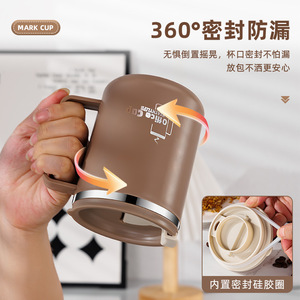 Stainless Steel <b>Mug</b> Straight Cup 350ml Leak Proof Thermal Insulation For Home Office Use Business Gift - Product Image 3