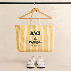 Eco Friendly Custom Logo Printing Striped Tote <b>Canvas</b> Oversized Shoulder <b>Beach</b> Handbag Carry All DB-0128 Women - Product Image 3