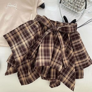 Conjunto de <span class=keywords><strong>Verano</strong></span> para Niña 2025 - Nuevo Conjunto de 2 Piezas con Camiseta de Manga Mariposa y Falda Asimétrica a Cuadros para Niñas de 2 a 10 Años - Product Image 5