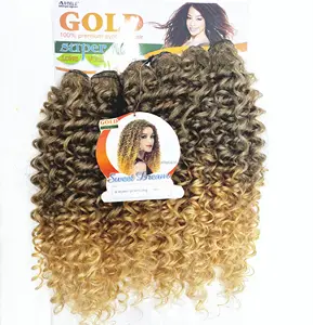 Tenun sintetis mimpi manis emas merek asli tenun rambut super 24 "3 buah 200gr grosir tenun sintetis