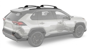 Barres transversales <span class=keywords><strong>de</strong></span> <span class=keywords><strong>toit</strong></span> aérodynamiques compatibles Toyota <span class=keywords><strong>RAV4</strong></span> <span class=keywords><strong>2019</strong></span>-2023, en alliage d'aluminium, porte-bagages verrouillable, réduction du bruit du vent - Product Image 3