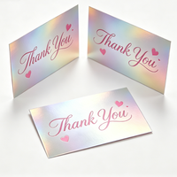 Carte de vœux rectangulaire en carton holographique irisé pour la décoration de boîtes cadeaux et l'emballage de petits cadeaux en boutique