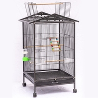 Offre Spéciale grande volière extérieure Cage à oiseaux couleur noire Style Simple pour perroquet élevage motif solide en gros boîte de Cages à oiseaux pour animaux de compagnie