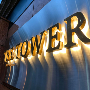 ป้ายไฟ LED 3 มิติ ตัวอักษรอะคริลิคและโลหะสีทองแบบมีไฟส่องหลัง สำหรับตกแต่งภายใน ติดตั้งง่าย - Product Image 1