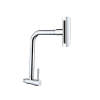 Robinet de cuisine mural monocommande en acier inoxydable chromé pour évier monotrou - Ventes Flash