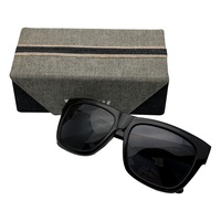 Vente en gros de lunettes carrées noires pliables coffret en verre étui rigide en cuir Pu lunettes de soleil emballage lunettes pliantes