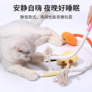 Jouets pour chats, cordes à mâcher interactives avec nuage, crocodile, fromage, carotte, 49cm, pour chatons, fournitures de divertissement pour animaux de compagnie - Product Image 4
