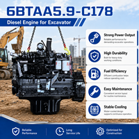 Motor Diésel CUM 6BTAA5.9-C178 de 131 kW y 178 HP, Refrigerado por Agua, en Línea, para Excavadoras, Cargadoras y Maquinaria de Construcción