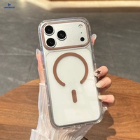 Coques transparentes anti-jaunissement pour iPhone 17, étuis transparents magnétiques anti-jaunissement pour iPhone 17 Pro Max, housses de téléphone élégantes
