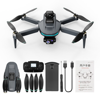 Drone GPS L200 avec double caméra, évitement d'obstacles laser 360°, moteur brushless, quadricoptère RC pliable avec télécommande à écran LCD