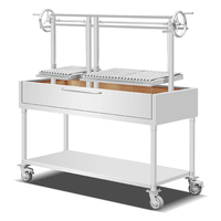 Grand barbecue argentin multifonctionnel compact pour le camping, le restaurant, barbecue au charbon de bois