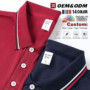 เสื้อโปโลผ้าโพลีเอสเตอร์ 100% แห้งเร็ว สำหรับทุกเพศ พิมพ์โลโก้ได้ตามต้องการ ลายเรียบ ระบายอากาศได้ดี ผ้าถักแบบตาข่าย - Product Image 3