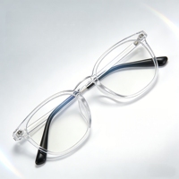 Montura de Gafas Ópticas Transparentes y Sencillas, Diseño Cuadrado Moderno con Aro Completo, Cómodas para Unisex, Aptas para Todas las Formas de Rostro JNLOO RS2406