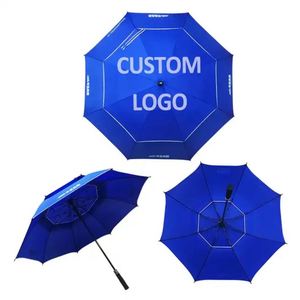 Parapluie pliant en trois sections, grand format, de luxe, promotionnel, personnalisé, imperméable, avec impression de logo d'entreprise, pour le golf, vente en gros - Product Image 1