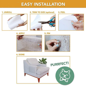 Funda protectora antiarañazos de <span class=keywords><strong>PVC</strong></span> para muebles de sofá y puerta de pared autoadhesiva para prevenir arañazos de mascotas - Product Image 4