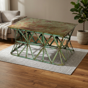 Banc pliant vintage industriel en fer pour usage extérieur dans les villas, fermes, appartements, chambres et patios - Product Image 3