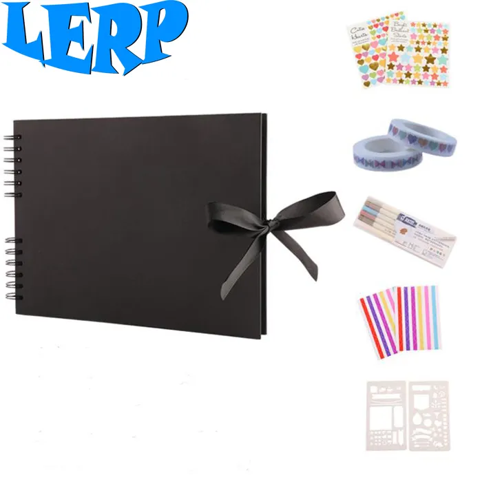 Lerp & Groothandel A4 Size Diy Fotoalbum Met Accessoire Journal Sticker Scrapbook Album
