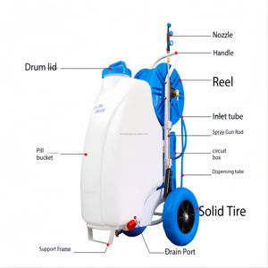Pulvérisateur Électrique Portable 45L sur Chariot, Batterie Rechargeable, Haute Pression, Pulvérisateur Manuel à Pousser - Product Image 5
