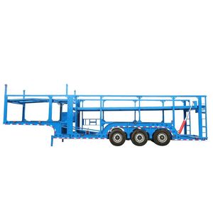 รถพ่วงบรรทุกสินค้าแบบสองชั้น 3 แกน ยี่ห้อ TRUCKPILLAR 6-10 รุ่นขายดีที่สุด ยกไฮดรอลิกได้ 15 ตัน โครงสร้างเหล็ก - Product Image 2